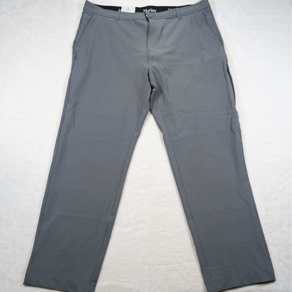 Hurley Tech Performance Pants Mens 38x32 Gray Moisture Wicking Hybrid Stretch